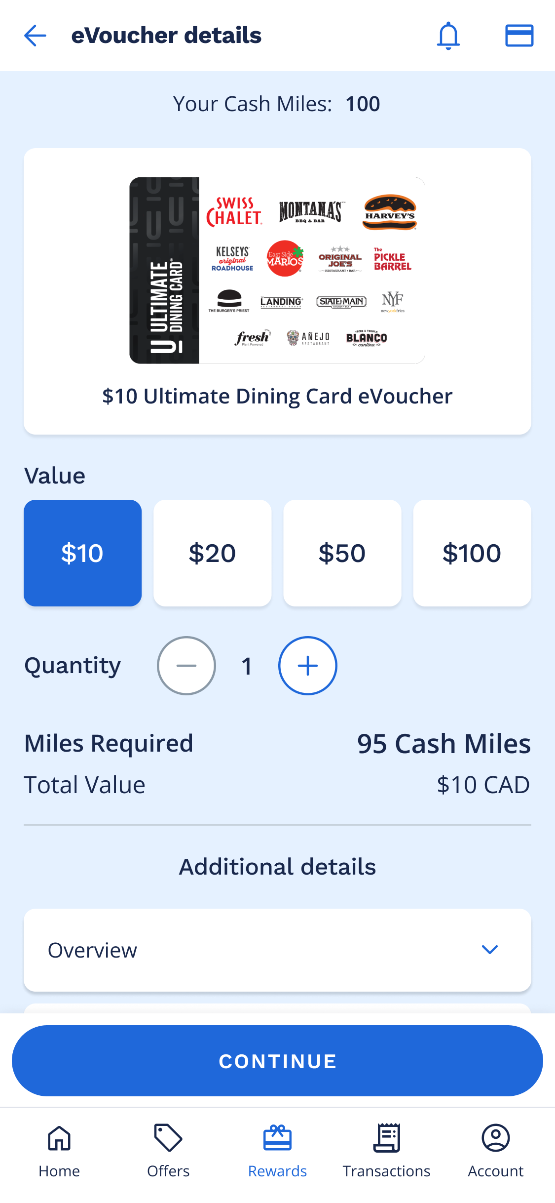 product details screen